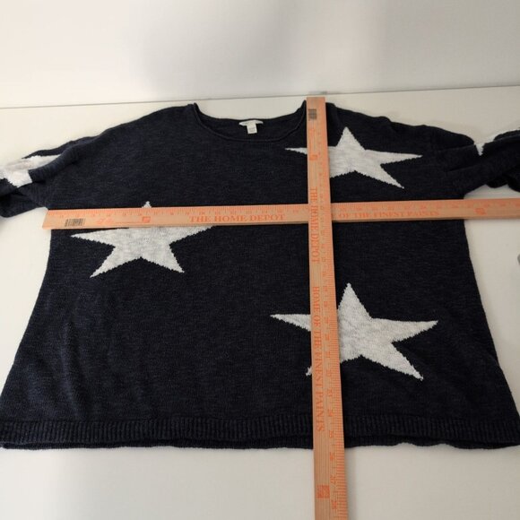 Cato Star Sweater Womens Size 18/20W Blue Bell Sleeve Cotton Blend Knit Pullover - Picture 9 of 11